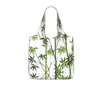 ZKZBDPLK Green Bamboo Print Tropical Nature Plant Print Storage Bag With A Drawstring Backpack For Shopping, Commuting & Travel