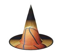 ZKZBDPLK Halloween Pointy Hat Basketball Arena Print Halloween Decorative Hat