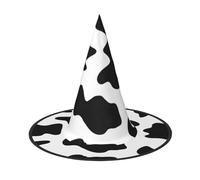 ZKZBDPLK Halloween Pointy Hat Black And White Cow Print Print Halloween Decorative Hat