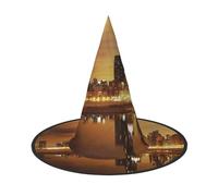 ZKZBDPLK Halloween Pointy Hat Chicago City Print Halloween Decorative Hat