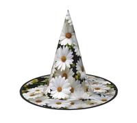 ZKZBDPLK Halloween Pointy Hat Daisy Flower Print Halloween Decorative Hat