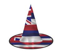 ZKZBDPLK Halloween Pointy Hat Flag Of Hawaii American Print Halloween Decorative Hat