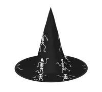 ZKZBDPLK Halloween Pointy Hat Interesting Skeleton Print Halloween Decorative Hat