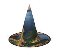 ZKZBDPLK Halloween Pointy Hat Ireland Outdoors County Clare The Cliffs Print Halloween Decorative Hat