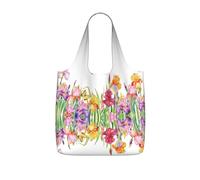 ZKZBDPLK Iris Flower Butterfly Print Storage Bag With A Drawstring Backpack For Shopping, Commuting & Travel