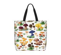 ZKZBDPLK Japanese Painting Mushroom Print Stylish Single Shoulder Tote Bag – Spacious, Lightweight, And Water-Resistant For Everyday Use