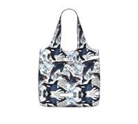 ZKZBDPLK Killer Whale Print Storage Bag With A Drawstring Backpack For Shopping, Commuting & Travel