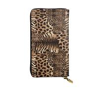 ZKZBDPLK Leopard Pattern Print Exceptional Leather Long Wallet - Premium Quality Clutch with Full Print Design - A Splendid Statement of Class and Durability
