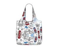 ZKZBDPLK London Print Storage Bag With A Drawstring Backpack For Shopping, Commuting & Travel