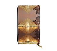 ZKZBDPLK Louvre Museum in Paris Print Exceptional Leather Long Wallet - Premium Quality Clutch with Full Print Design - A Splendid Statement of Class and Durability