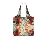 ZKZBDPLK Marble Mixed Brown Print Storage Bag With A Drawstring Backpack For Shopping, Commuting & Travel