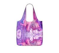 ZKZBDPLK Marble Purple Colorful Print Storage Bag With A Drawstring Backpack For Shopping, Commuting & Travel