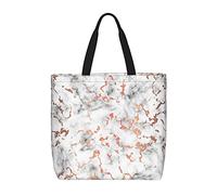 ZKZBDPLK Marble Texture Copper Splatter Print Stylish Single Shoulder Tote Bag – Spacious, Lightweight, And Water-Resistant For Everyday Use