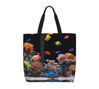 ZKZBDPLK Marine Life Print Stylish Single Shoulder Tote Bag â€“ Spacious, Lightweight, And Water-Resistant For Everyday Use