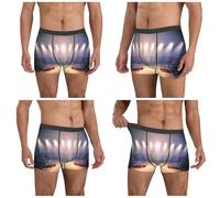 ZKZBDPLK Men'S Basketball Arena Print Boxer Briefs - Low Rise, Breathable & Stylish Underwear