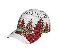 ZKZBDPLK Merry Christmas Print Stylish Curved Brim Baseball Cap - Fashionable Full-Print Hat, Comfortable & Breathable - Perfect for Daily Wear, Outdoor Sports, and Travel Black