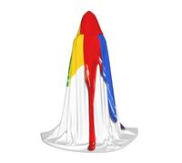 Zkzbdplk Paint Splatter Backdrop Printed Long Hooded Cape For Teenagers Cosplay Role Party Festival Halloween Costumes