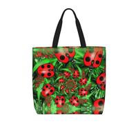 ZKZBDPLK Red Ladybug Print Stylish Single Shoulder Tote Bag – Spacious, Lightweight, And Water-Resistant For Everyday Use