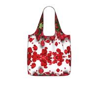 ZKZBDPLK Red Rose Petals Print Storage Bag With A Drawstring Backpack For Shopping, Commuting & Travel