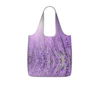 ZKZBDPLK Romantic Purple Lavender Print Storage Bag With A Drawstring Backpack For Shopping, Commuting & Travel