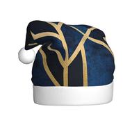ZKZBDPLK Santa Holiday Party Hat Abstract Geometric Striped Print Christmas Hat Unisex Adult Xmas Hat