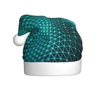 ZKZBDPLK Santa Holiday Party Hat Abstract Polygonal Space Print Christmas Hat Unisex Adult Xmas Hat