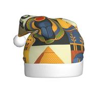 ZKZBDPLK Santa Holiday Party Hat Ancient Egypt Tribe Series Print Christmas Hat Unisex Adult Xmas Hat