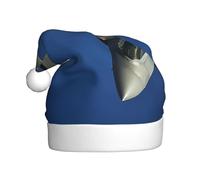 ZKZBDPLK Santa Holiday Party Hat Flying Airplane Print Christmas Hat Unisex Adult Xmas Hat