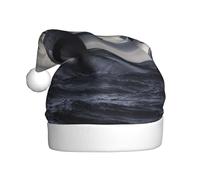 ZKZBDPLK Santa Holiday Party Hat Giant Nuclear Ship Print Christmas Hat Unisex Adult Xmas Hat