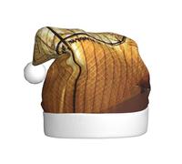 ZKZBDPLK Santa Holiday Party Hat Louvre Museum In Paris Print Christmas Hat Unisex Adult Xmas Hat