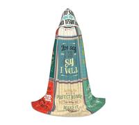 Zkzbdplk Sayings Printed Long Hooded Cape For Teenagers Cosplay Role Party Festival Halloween Costumes
