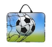 ZKZBDPLK Soccer Network Printed 14 In Waterproof Laptop Case, Portable Handle, 600d Oxford Cloth Strong And Durable For Work Travel On Business