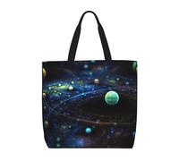 ZKZBDPLK Space Planets Print Stylish Single Shoulder Tote Bag â€“ Spacious, Lightweight, And Water-Resistant For Everyday Use
