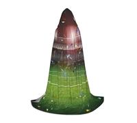 Zkzbdplk Stadium Football Arena Sports Printed Long Hooded Cape For Teenagers Cosplay Role Party Festival Halloween Costumes