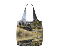 ZKZBDPLK Steam Locomotive Train Print Storage Bag With A Drawstring Backpack For Shopping, Commuting & Travel