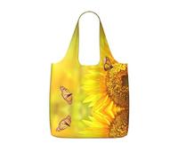 ZKZBDPLK Sunflower Butterfly Sunny Print Storage Bag With A Drawstring Backpack For Shopping, Commuting & Travel