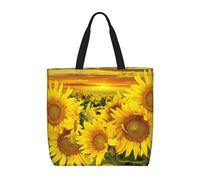 ZKZBDPLK Sunflower Pattern Print Stylish Single Shoulder Tote Bag â€“ Spacious, Lightweight, And Water-Resistant For Everyday Use