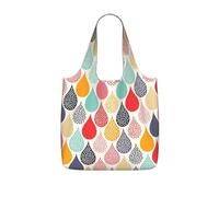 ZKZBDPLK Water Drops Dots Print Storage Bag With A Drawstring Backpack For Shopping, Commuting & Travel