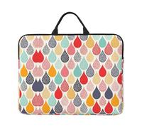 ZKZBDPLK Water Drops Dots Printed 14 In Waterproof Laptop Case, Portable Handle, 600d Oxford Cloth Strong And Durable For Work Travel On Business