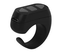ZL03 Tiktok Remote Control Ring, Ebook Bluetooth Scrolling Ring App Page Turner, Finger Scroller Remote for Phone Novel Watch TV Turn Page Click Like Selfie (Black)