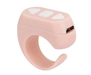 ZL03 Tiktok Remote Control Ring, Ebook Bluetooth Scrolling Ring App Page Turner, Finger Scroller Remote for Phone Novel Watch TV Turn Page Click Like Selfie (Roseate)
