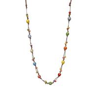 Zlanderah Bohemian Long Beaded Necklace for women, Colorful Hippie Long Layered Necklace, Handmade Boho Jewelry Gift for Mom