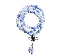 Zlanderah Bohemian Style Multi-Strand Beaded Bracelet, Boho Ceramic Beads Bracelet for Women, Japa Mala 108 Beads Necklace, Hippie Jewelry Gifts, One Size, Ceramic, No Gemstone