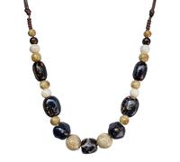 Zlanderah Handmade Ceramic Beads Necklace Short Style, Adjustable, Ceramic, No Gemstone
