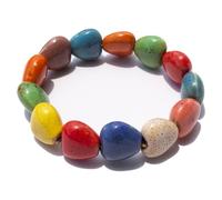 Zlanderah Handmade Multi-Color Heart Beaded Bracelet