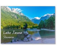 Zlatorog at Lake Jasna in Kranjska Gora, Slovenia Design 1, Fridge Magnet