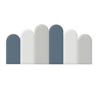 ZLBYGM 3D Kids Anti-collision Wall Stickers Queen Size Headboard Panel Wall Decoration Self-adhesive Wall Padding For Children's Room(Color:Blue Size:200cm)