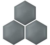 ZLBYGM Upholstered Wall Panels Hexagon Pack of 3 Bed Headboard Wall Decoration Peel And Stick Anti-Collision Wall Padding for Bedroom Living Room(Dark gray 30x34.5cm)