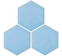 ZLBYGM Upholstered Wall Panels Hexagon Pack of 3 Bed Headboard Wall Decoration Peel And Stick Anti-Collision Wall Padding for Bedroom Living Room(Light blue 30x34.5cm)