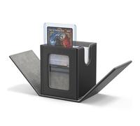 ZLCA MTG Deck Box with Commander Window Display, Trading Card Storage Box Holds 100 Double-Sleeved Cards Suitable for TCG/CCG/PTCG/EDH/Magic/Sport Cards (Black)